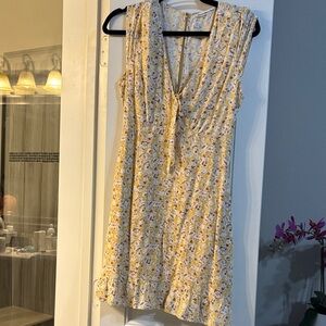 Abercrombie & Fitch Yellow Floral Midi Dress